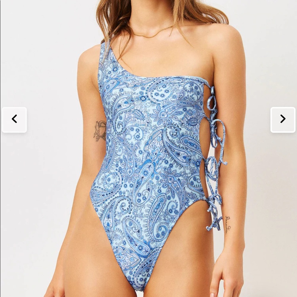 Honey One Shoulder Cheeky One Piece Swimsuit Frankies Bikinis